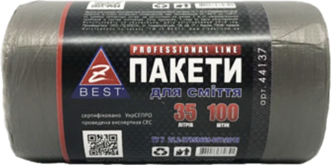 Мішки Z-BEST Чорні 35л 100шт 7мк